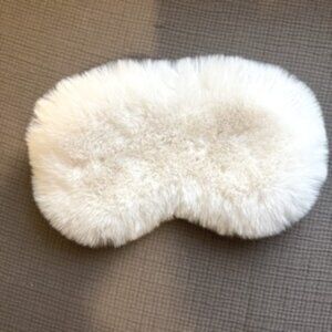 Soft White Furry Fuzzy Sleep Eye Mask